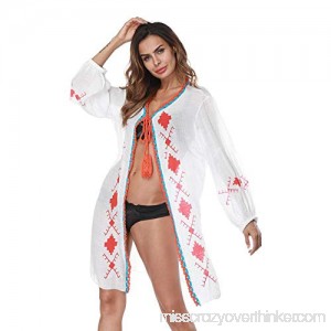 Swimsuit Cover Up Crochet Tassel Beach Dresses Cardigan Kimonos for Women White B07MCD4STV